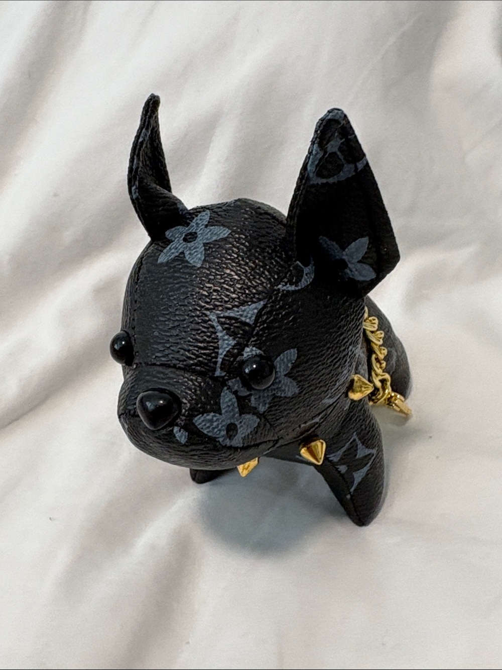 New Black & Gray Dog Fashion Bag Charm Keychain